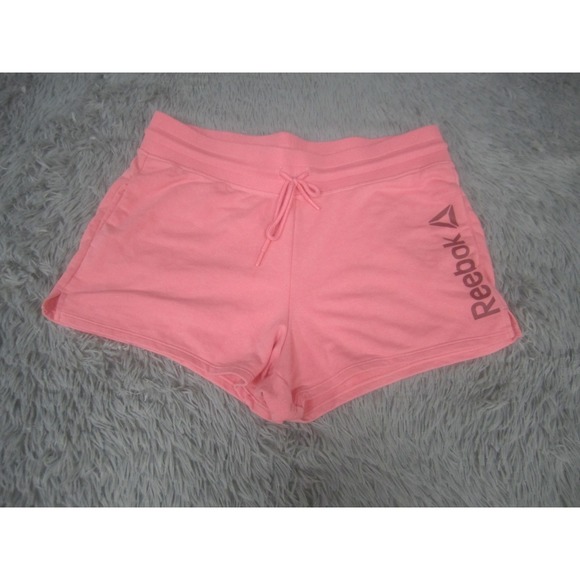 Reebok Pants - Reebok Shorts Womens XL Pink French Terry Sweat Drawstring Athletic Running